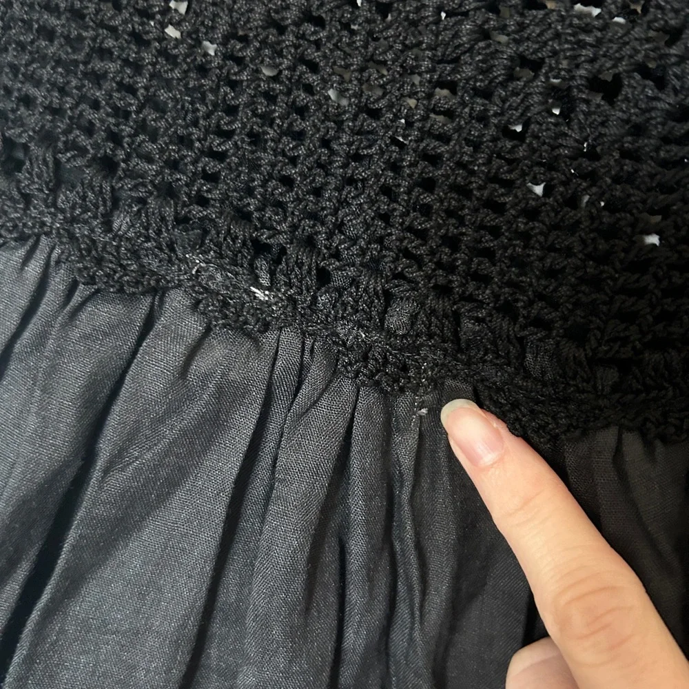 Doen Lucienne Crochet Midi Dress Black - Picture 11 of 11